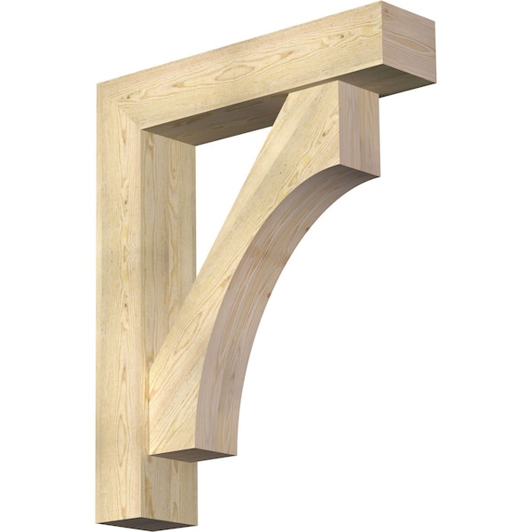 Ekena Millwork Westlake Block Rough Sawn Bracket w/ Offset Brace, Douglas Fir, 8"W x 36"D x 44"H BKT0806X36X44WTL05RDF - main